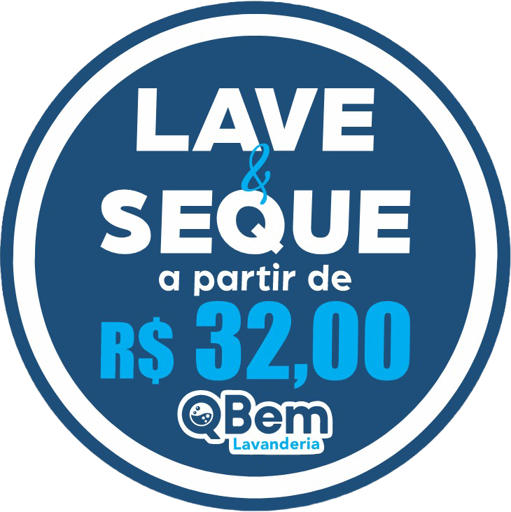 Lave e seque a partir de R$ 32,00 na QBem Lavanderia